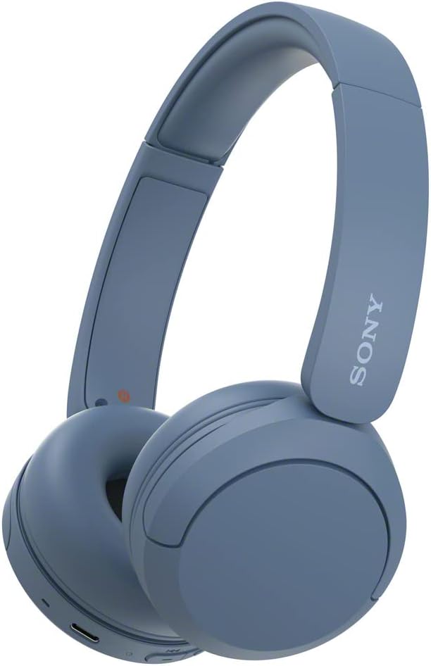 Sony WH-CH520 Wireless Headphones Bluetooth On-Ear Headset with Microphone and up to 50 Hours Battery Life with Quick Charging, Black