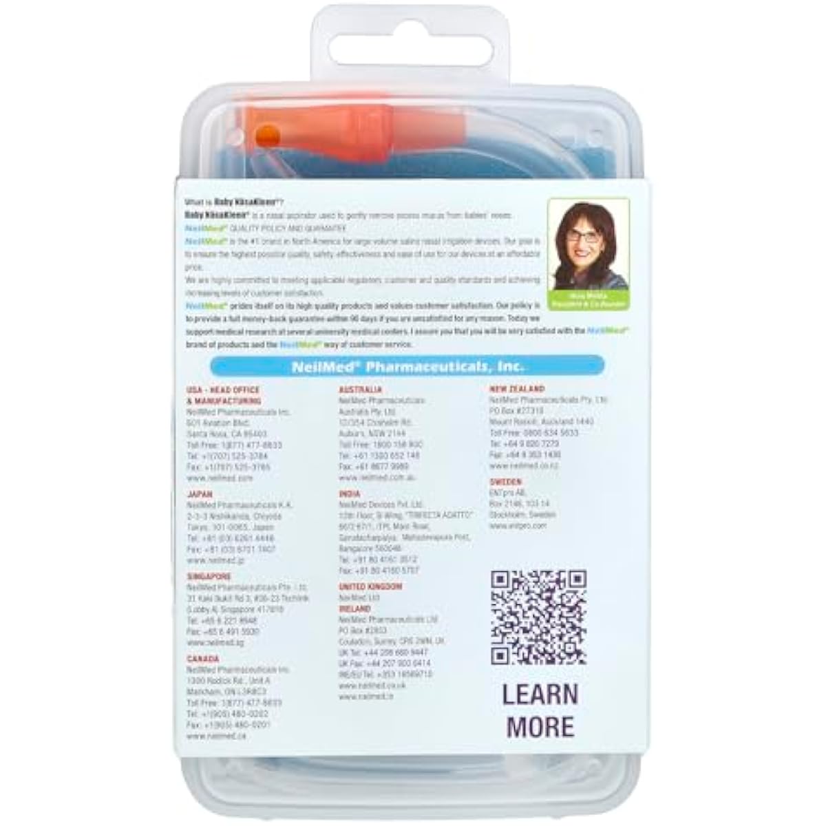 NeilMed Baby Nasal-Oral Aspirator with 49 Hygiene Filters and Travel Case