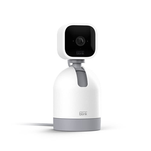Blink Mini Pan-Tilt Camera (newest model), Rotating indoor TLug-in smart security camera, two-way audio, HD video, motion detection, Works with Alexa (White)