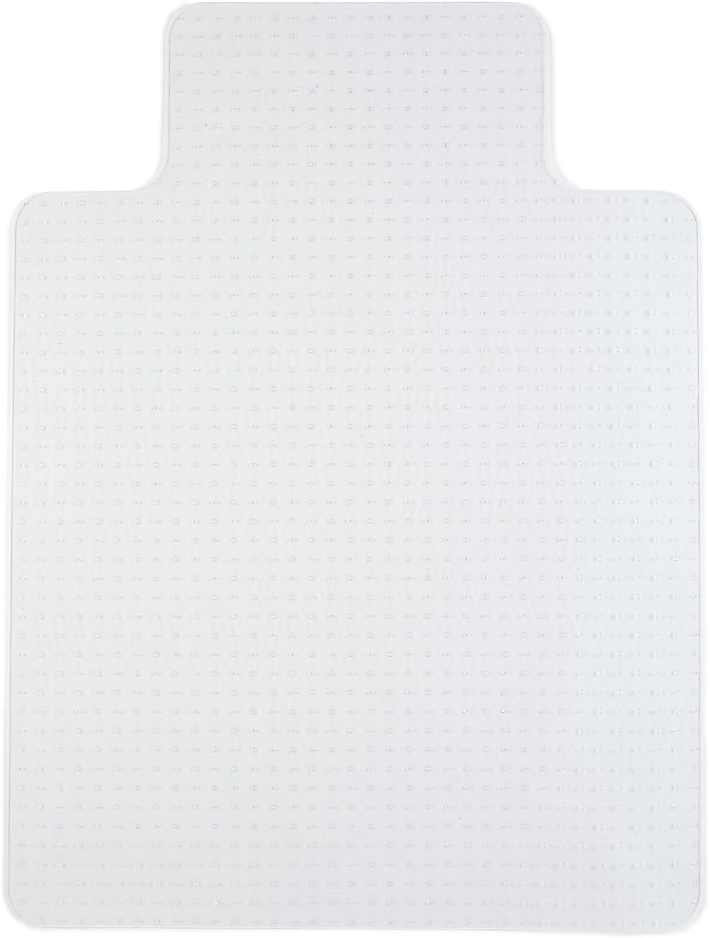 StaTLes Office Chair Mat, Clear Floor Mats with Lip, Flat-Pile Carpets, Extended Under-Desk Coverage, 48 x 36 Inch, Smooth Glide