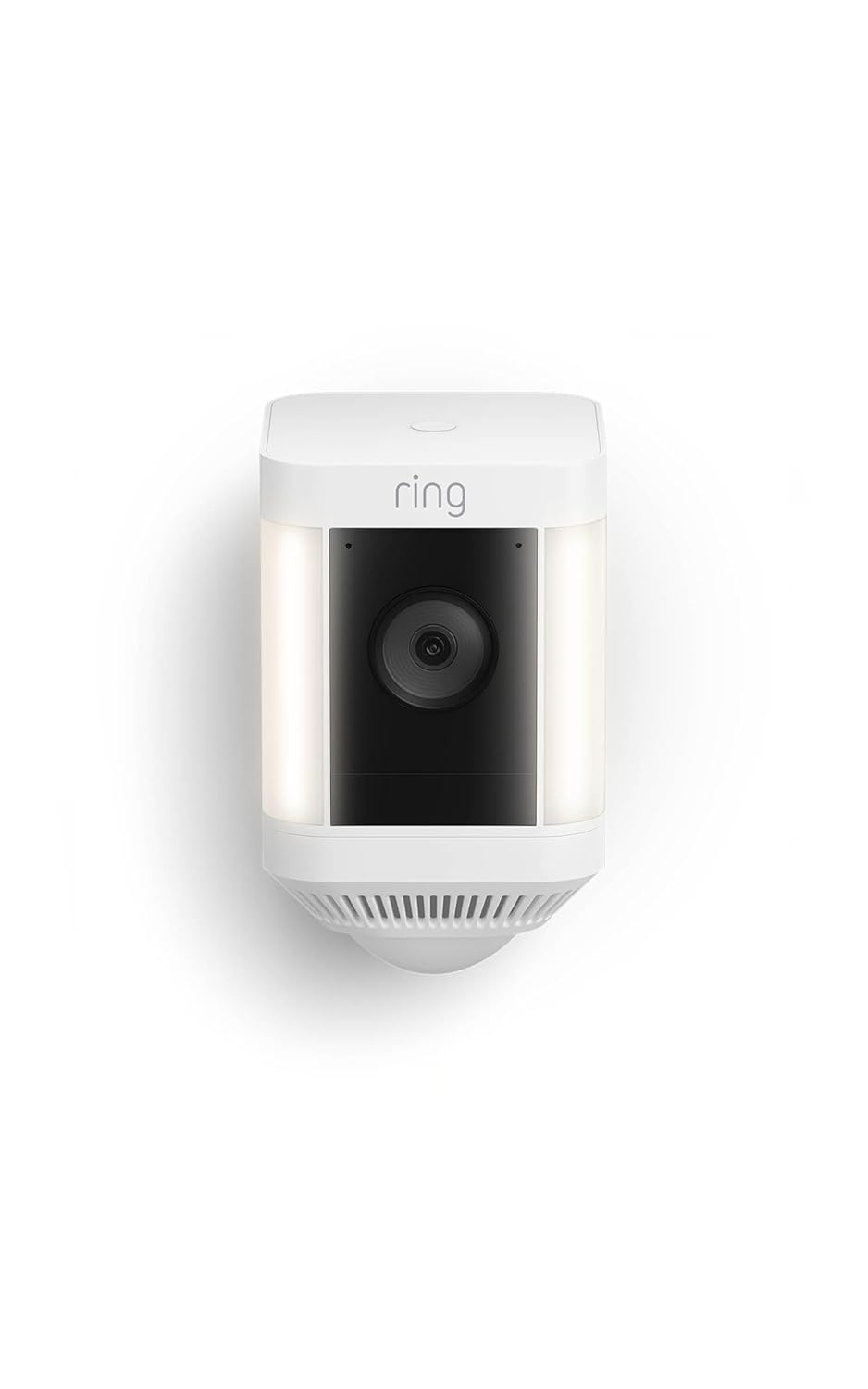Ring Spotlight Cam TLus, Battery (newest model), Home or business security with HD video, Two-Way Talk, Color Night Vision, and Security Siren, White