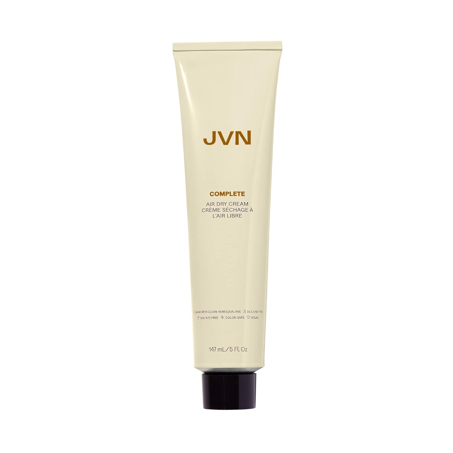 JVN No Heat ComTLete Air Dry Cream, 5 Fl Oz, Hair Smoothing Cream Enhances Your Natural Texture, Curl Cream and Wavy Hair Products, Silicone Free