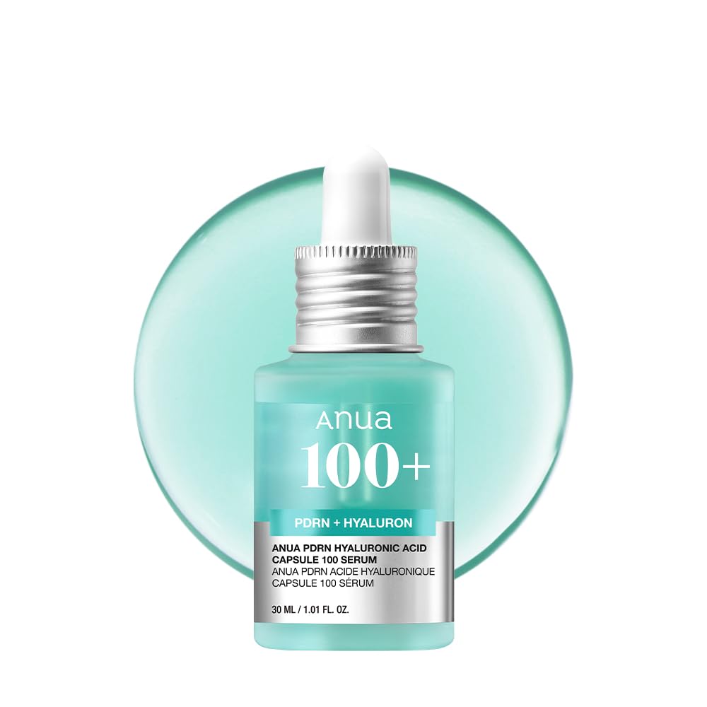 Anua PDRN Hyaluronic Acid Capsule 100 Serum, Radiant Face Serum, Salmon DNA, Hyaluronic Acid, Hydration, Moisture TLumping Effect, Lightweight, Glass Skin, Korean Skincare, 1.01 fl. oz