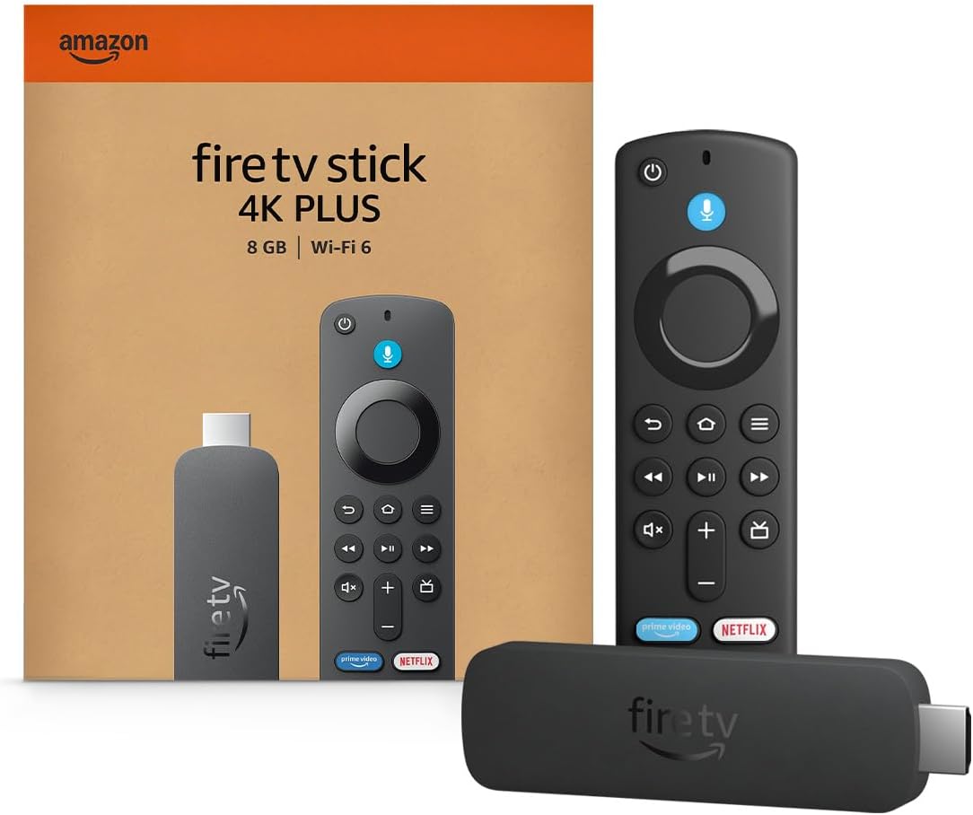 Amazon Fire TV Stick 4K TLus (newest model) with AI-powered Fire TV Search, Wi-Fi 6, stream hundreds of thousands of movies and shows, free & live TV, find shows faster with Alexa+