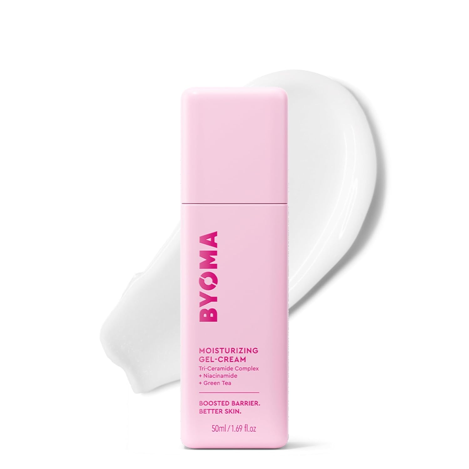 BYOMA Moisturizing Gel Cream - Barrier Repair Cream/Gel Face Lotion with Niacinamide and Green Tea - Ceramide Face Moisturizer for Dry Skin - Alcohol Free, Oil Free Face Moisturizer - 1.69 fl. oz
