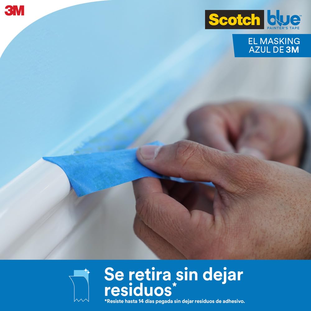 ScotchBlue Original Multi-Surface Painters Tape, 2 Inch Wide (1.88 In. x 60 Yds), 1 Roll Blue Paint Tape Protects Surfaces & Removes Easily, Masking Tape for Indoor and Outdoor Use (2090-48NC)