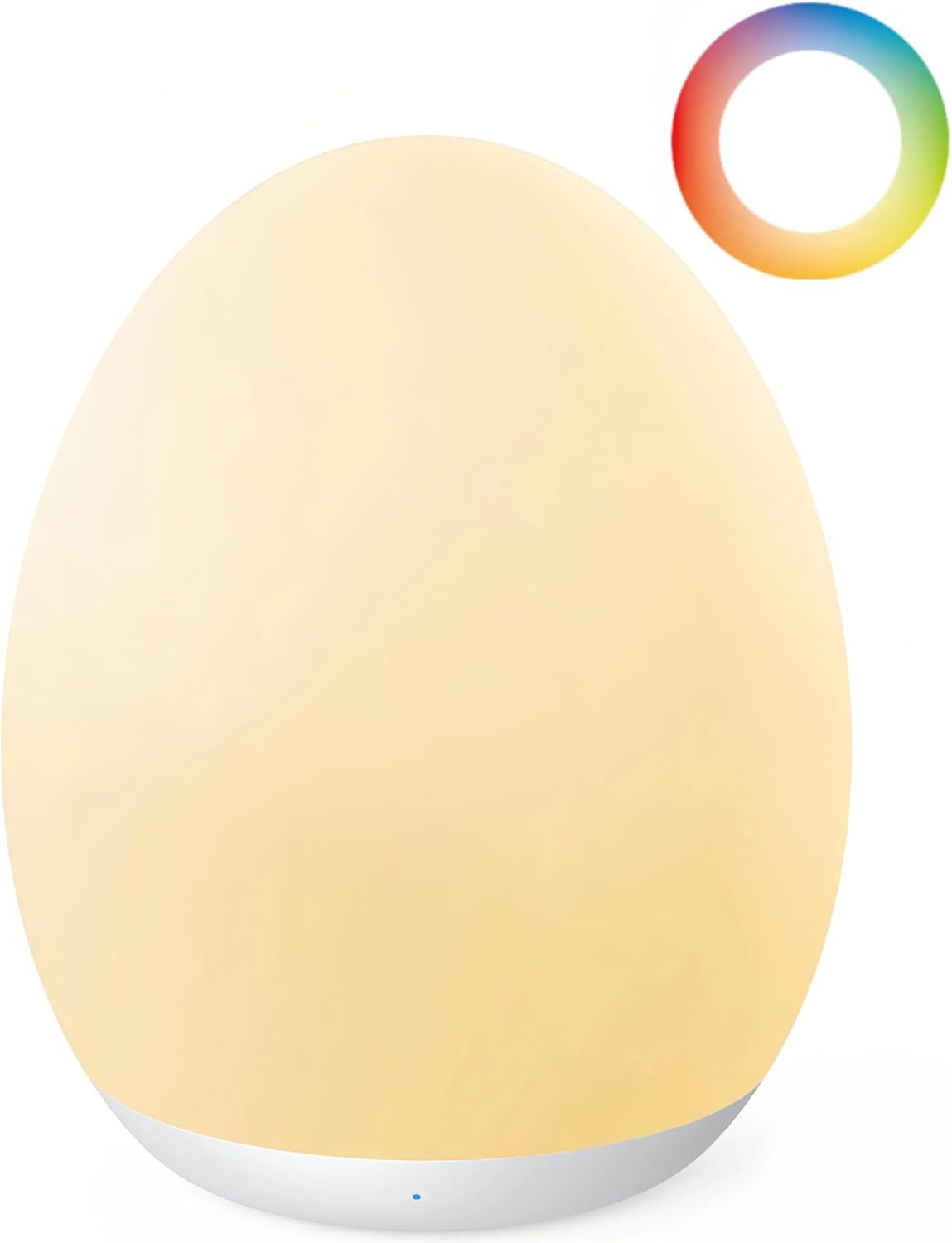 JolyWell Night Light for Kids, Baby Night Light with 7 Colors Changing Mode & SteTLess Dimming, Nursery Night Light BPA Free,Rechargeable Egg Night Light for Breastfeeding 1h Timer & Touch Control