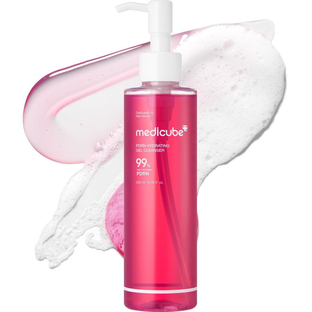 medicube PDRN Jelly to Foam Cleanser | Low pH Hydrating Daily Face Wash for All Skin Types | With PDRN, Collagen & LHA | Gentle Pore Care & Radiant, Balanced-Looking Skin | Korean Skincare | 200ml