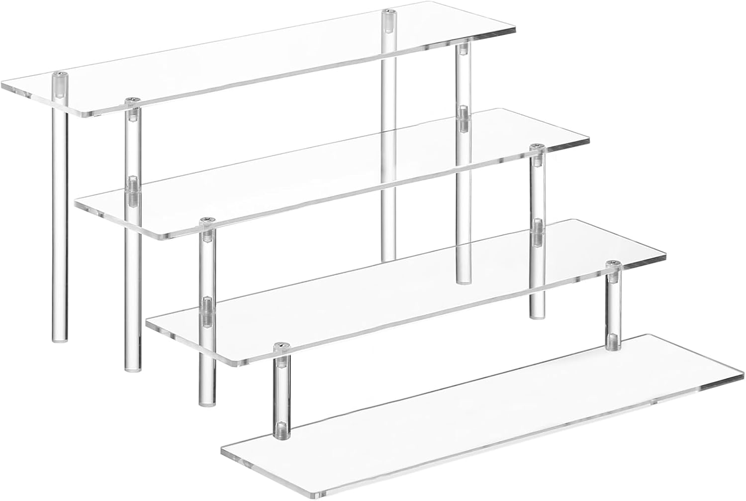 4 Tier Clear Acrylic Perfume Organizer Stand for DisTLay & Storage