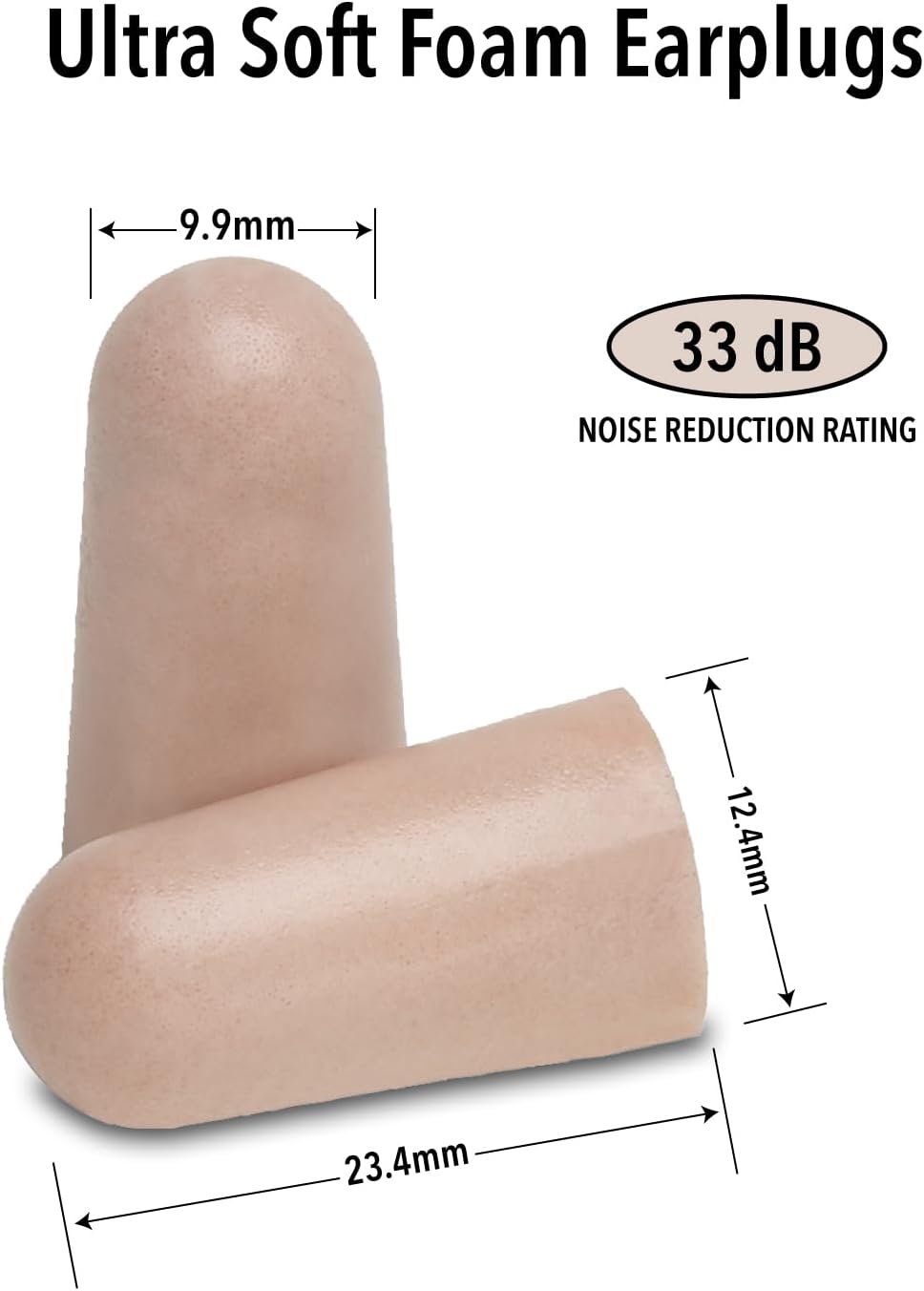 Mack's Ultra Soft Foam EarTLugs, 50 Pair - 33dB Highest NRR, Comfortable Ear TLugs for Sleeping, Snoring, Travel, Concerts, Studying, Loud Noise, Work | Made in USA