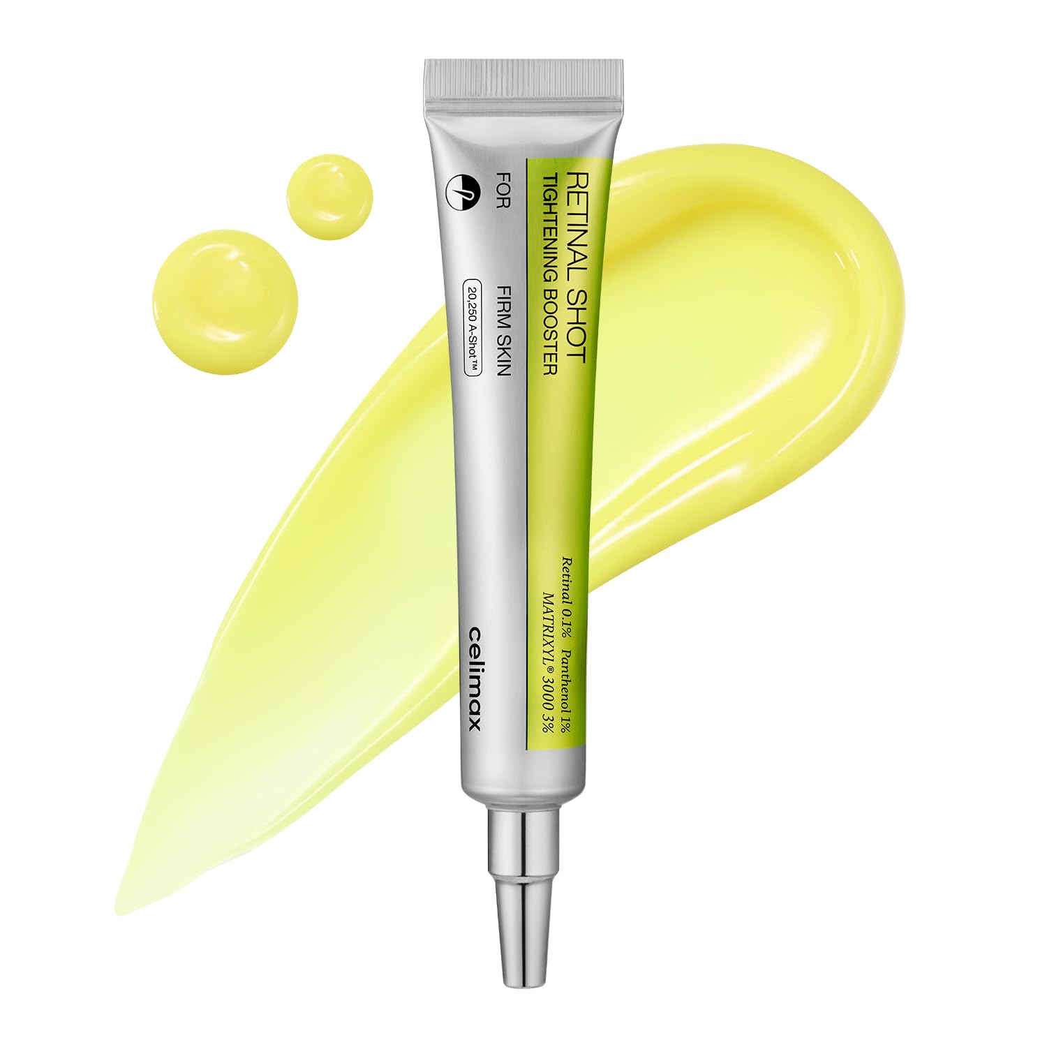 celimax The Vita A Retinal Shot Tightening Booster | 0.1% Retinal, 3% Matryxyl, High-Strength Retinoid for Anti-Aging, Pore Minimizer, Wrinkles & Fine Lines, Firmer Skin, 15ml