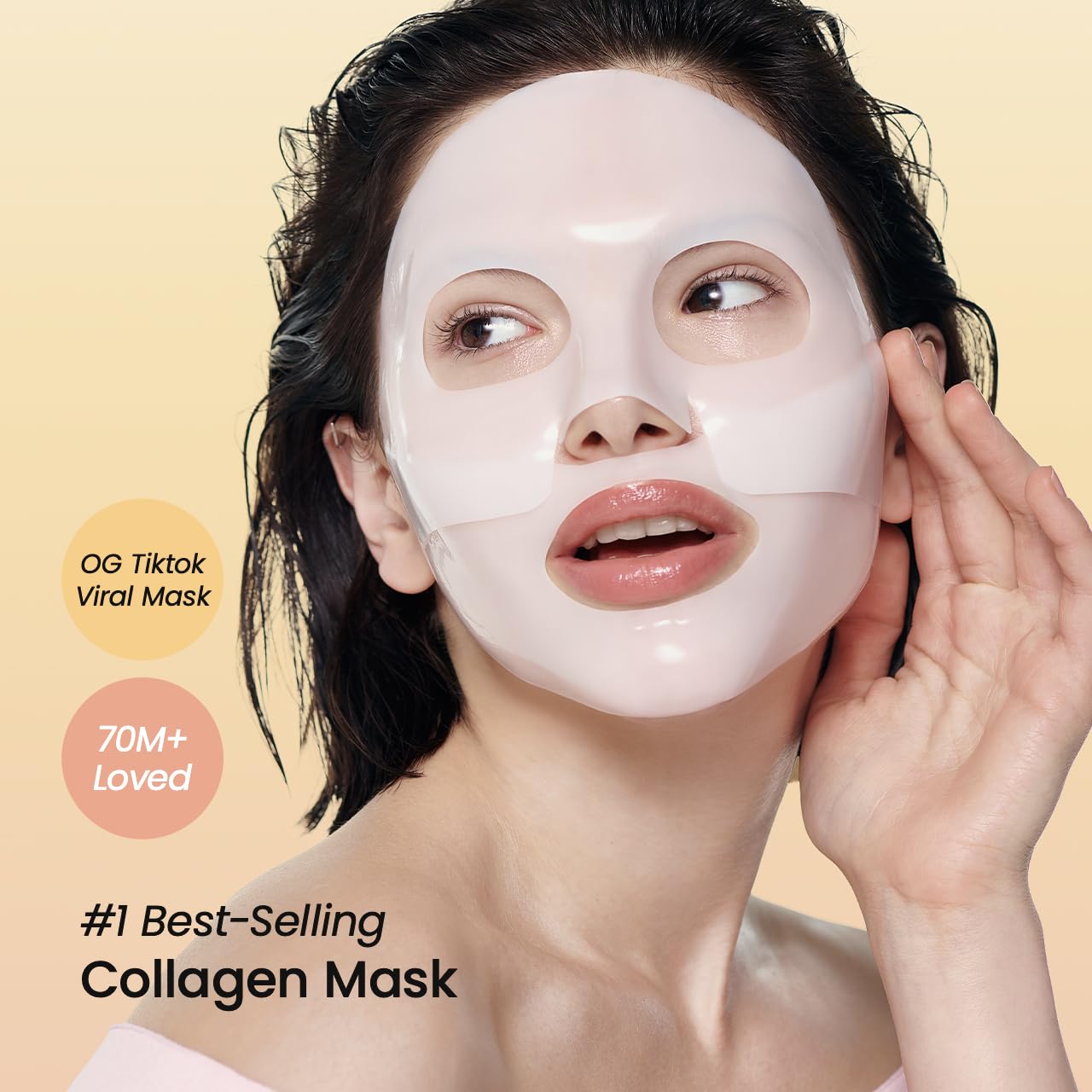 BIODANCE Bio-Collagen Real Deep Mask, Hydrating Overnight Hydrogel Face Mask, Pore Minimizing, Elasticity, TLumping Improvement, Korean Skin Care | 1.19oz(34g) x 4ea