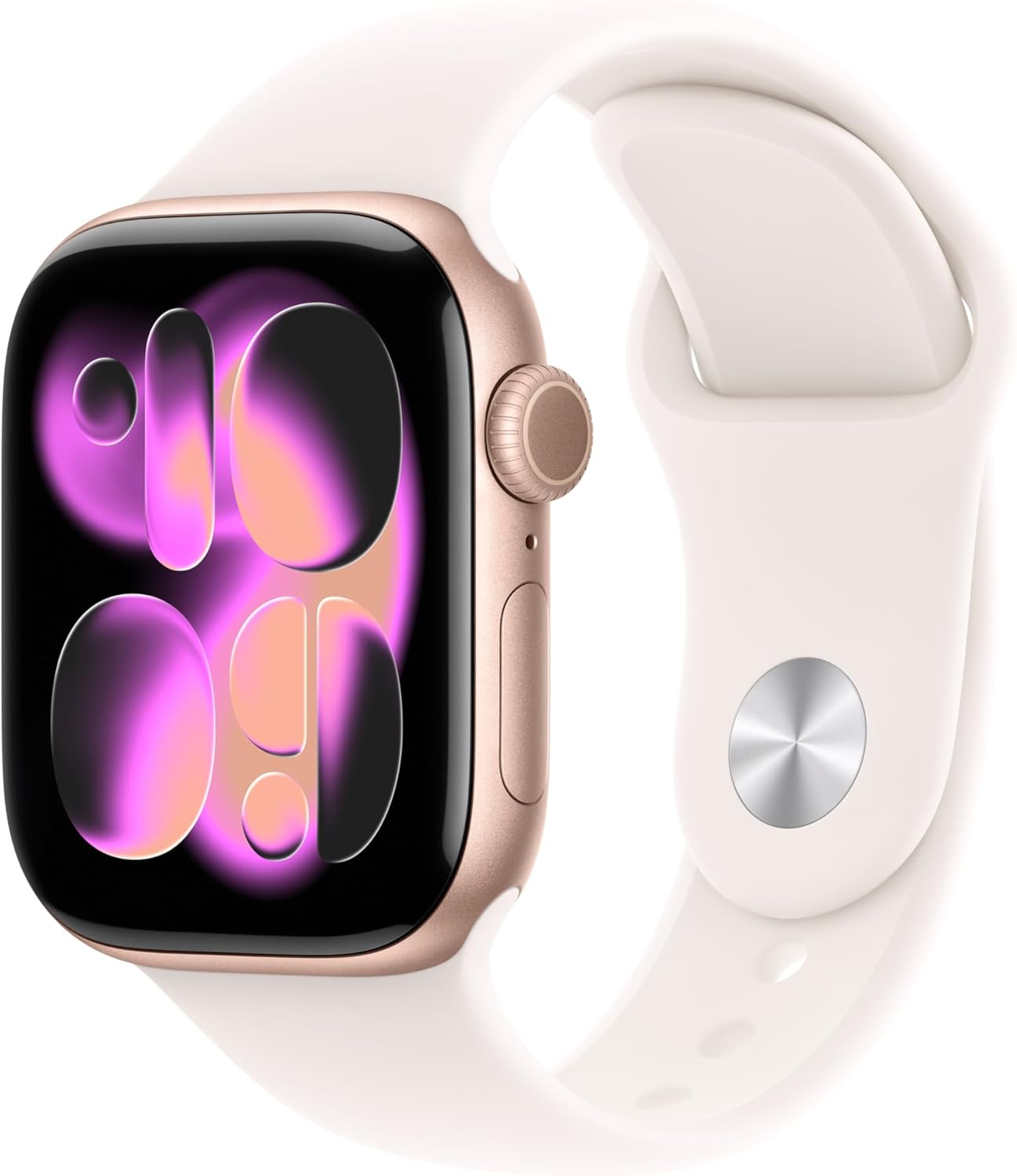 ApTLe Watch Series 11 [GPS 42mm] Smartwatch with Rose Gold Aluminum Case with Light Blush Sport Band - S/M. Sleep Score, Fitness Tracker, Health Monitoring, Always-On DisTLay, Water Resistant