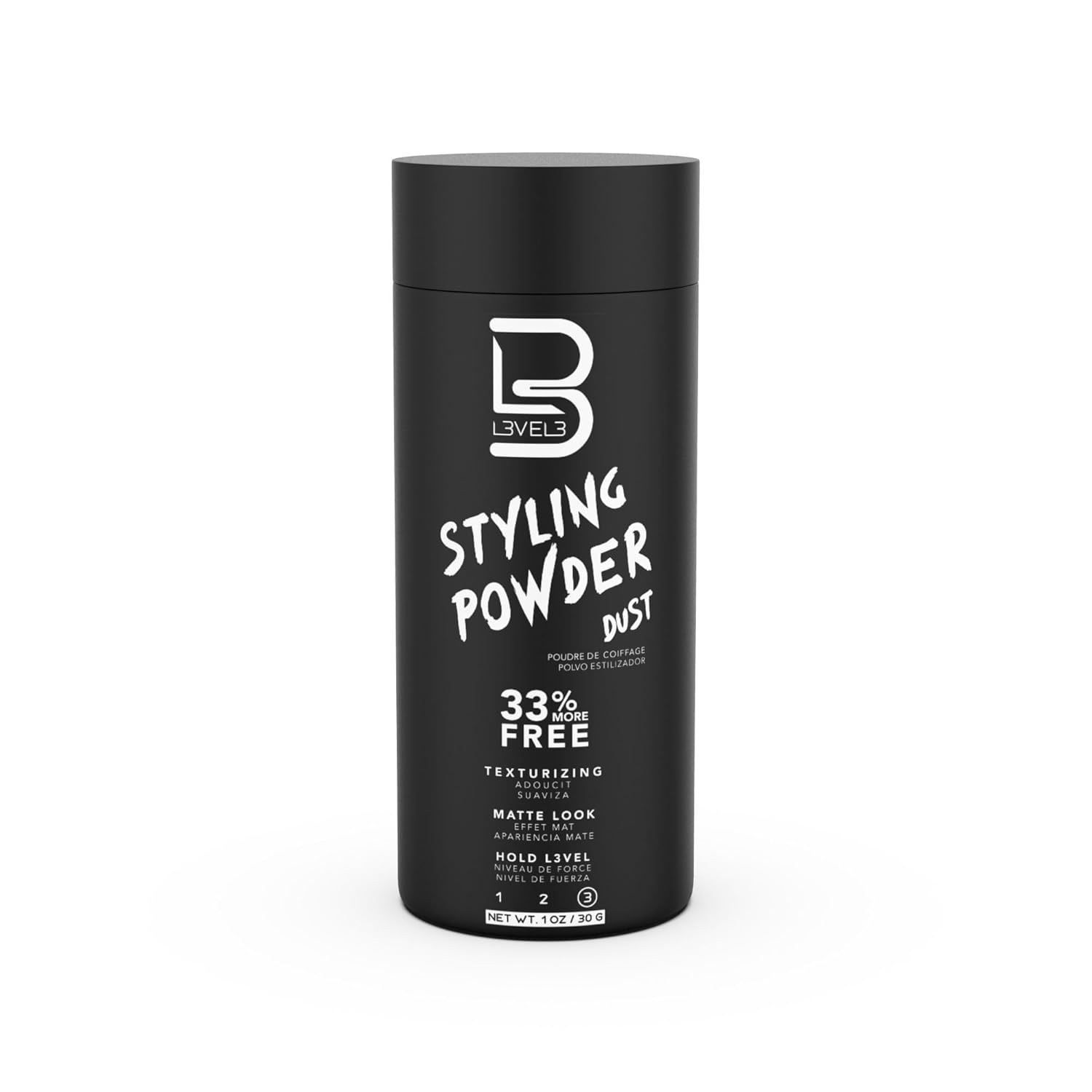 L3 Level 3 Styling Powder - Natural Look Mens Powder - Easy to ApTLy with No Oil or Greasy Residue (Small - 30 Grams)