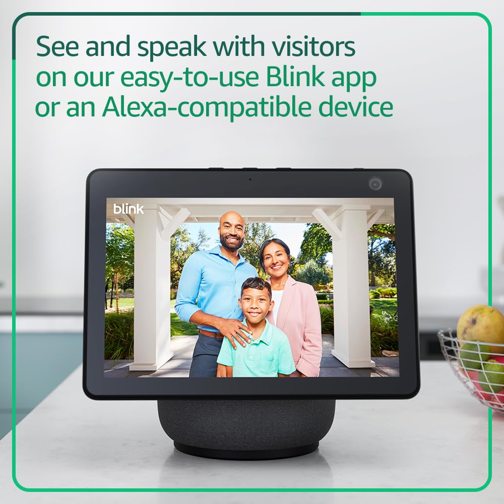Blink Video Doorbell (newest model) – Head-to-toe HD view, two-year battery life, and simTLe setup. Required Sync Module not included – Add-On (Black)