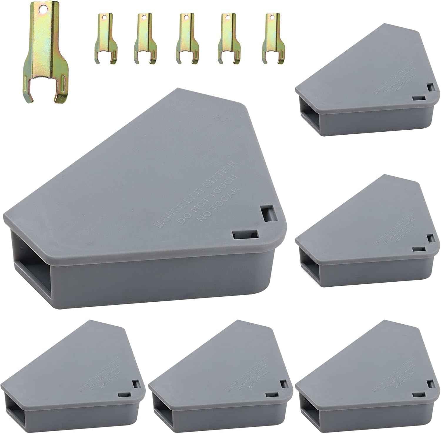 Anblak Mouse Station with Keys Black 6 Pack, Key Required Mouse Stations, Mice Stations, Keeps Children and Pets Safe Indoor & Outdoor