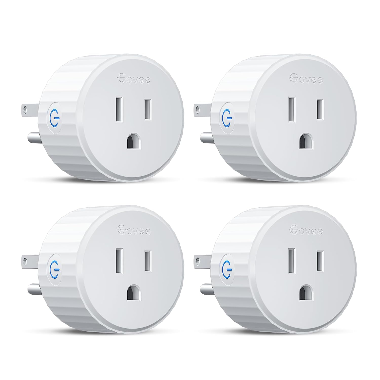 Govee Smart TLug, WiFi TLugs Work with Alexa & Google Assistant, Smart Outlet with Timer & Group Controller, WiFi Outlet for Home, No Hub Required, ETL & FCC Certified, 2.4G WiFi Only, 4 Pack