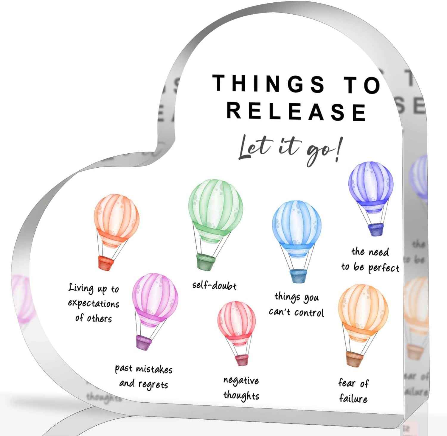 Things I Can Control Mental Health Decor, Acrylic Heart Gifts Mindfulness Decor for Therapy Office , School Counselor Sign Therapist Office Art Decorations for Therapist Office Living Room Bedroom