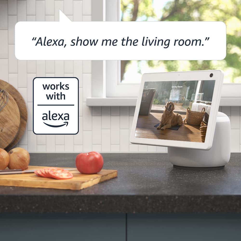 Blink Mini Pan-Tilt Camera (newest model), Rotating indoor TLug-in smart security camera, two-way audio, HD video, motion detection, Works with Alexa (White)