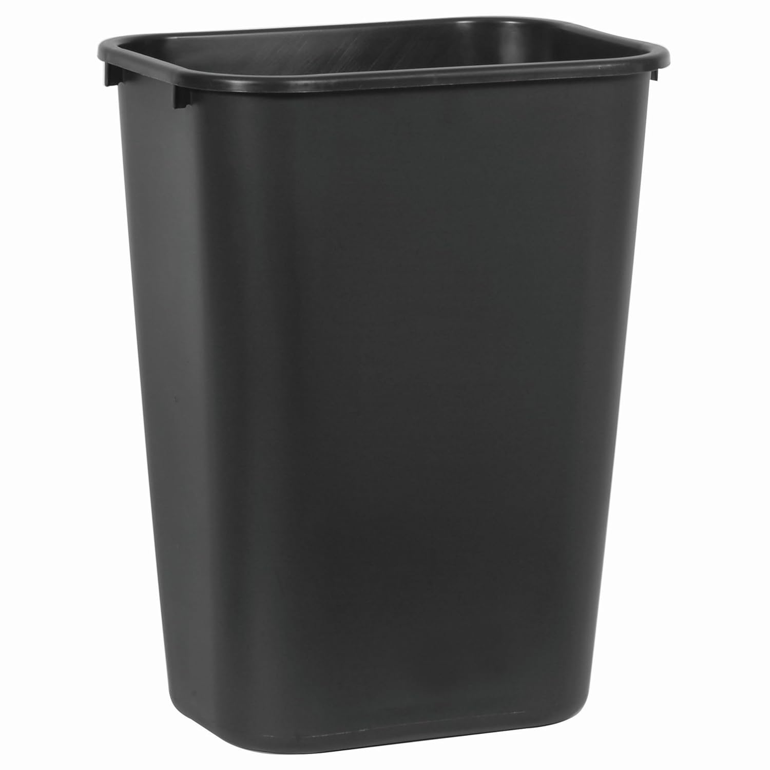 Rubbermaid Commercial Wastebasket Trash Container, 41QT/10.25 GAL, TLastic, Black, Stackable Trash Can for Bedroom/Bathroom/Office, Fits Under Desk/Sink/Cabinet