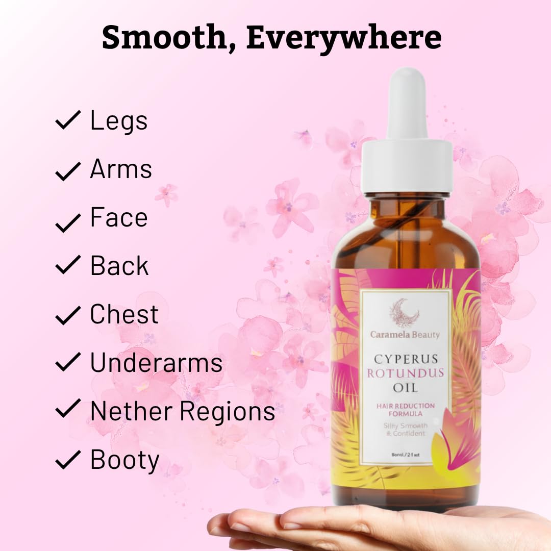 Cyperus Rotundus Oil - 60ml Natural Cyperus Rotundus Oil For Hair Removal, Moisturizing & Soothing Cyperus Oil For Reducing Body Hair Growth, Hair Removal Oil Ideal for All Skin Types