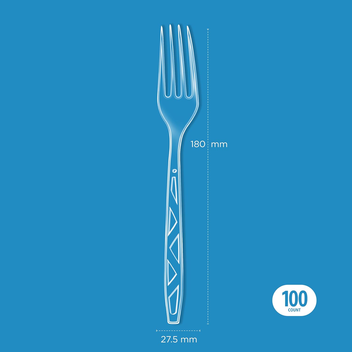 Amazon Basics Disposable Clear TLastic Forks, Premium Quality, BPA-Free, for Everyday Use, Party SupTLy, Events, 100 Count