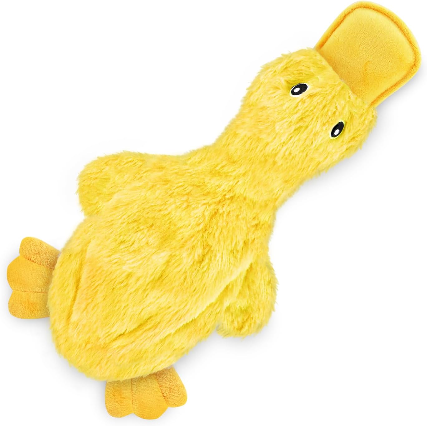 Best Pet SupTLies Interactive Squeaky Dog Chew Toy, Ideal Dog Toys for Chewers, Small, Medium & Large Dogs, and Fetch Lovers - Crinkle Duck (Yellow), Large