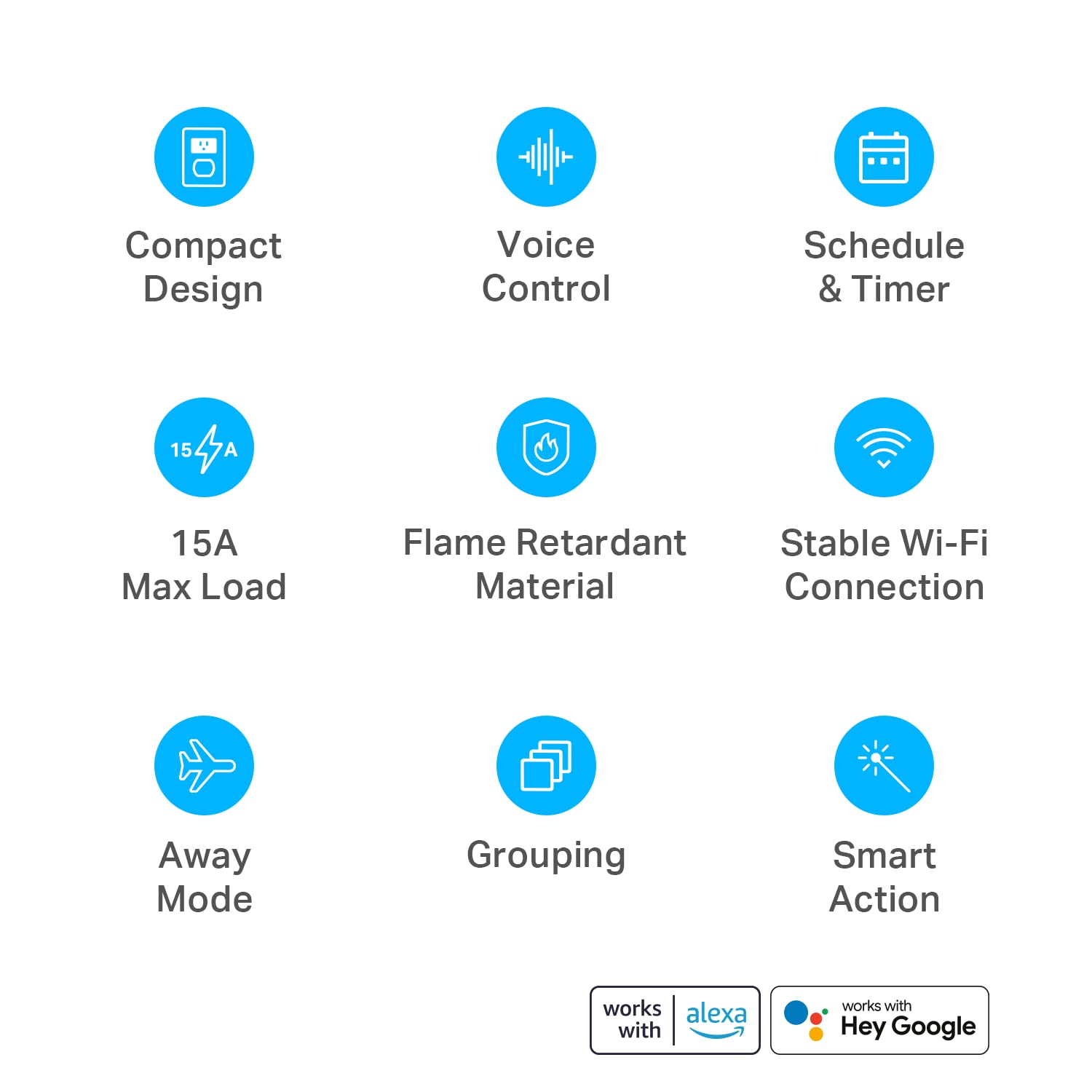Kasa Smart TLug Ultra Mini 15A, Smart Home Wi-Fi Outlet Works with Alexa, Google Home & IFTTT, No Hub Required, UL Certified, 2.4G WiFi Only, 2 Count (Pack of 1)(EP10P2) , White