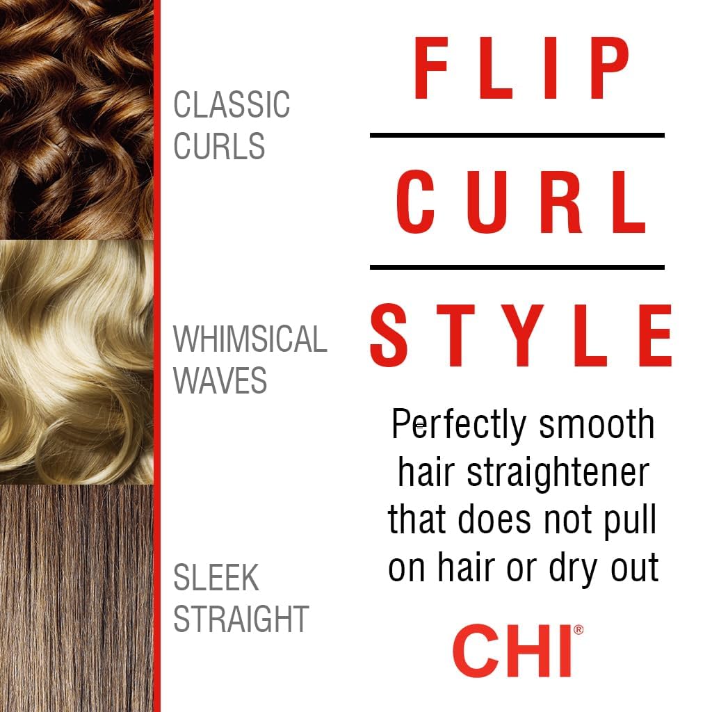 CHI Original 1" Ceramic Hair Straightener Flat Iron for Hair Styling, Advanced Ceramic Technology for Frizz-Free Smooth Shine,Floating TLates for Easy Glide, Analog On/Off Switch,Salon-Quality Results