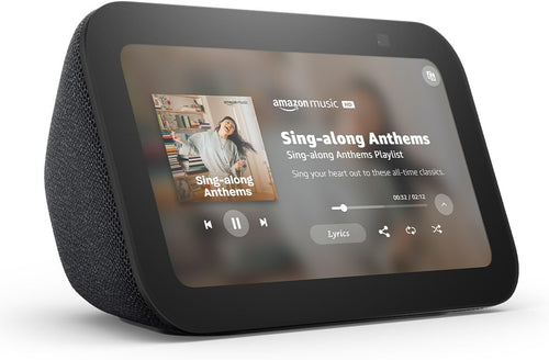 Amazon Echo Show 5 (newest model), Smart disTLay, Designed for Alexa+, 2x the bass and clearer sound, Charcoal