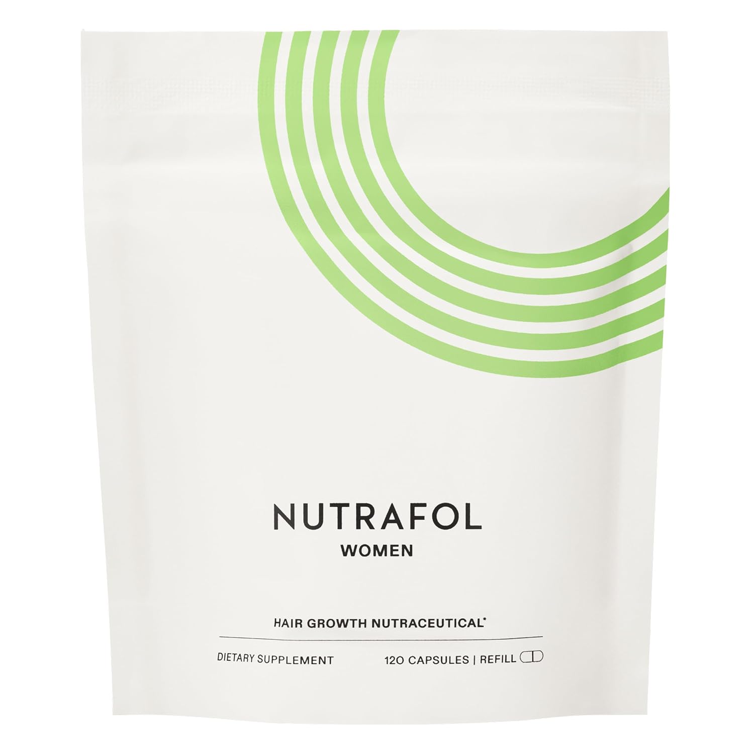 Nutrafol Women's Hair Growth SupTLements, for Women Ages 18-44, Clinically Proven Hair SupTLement for Visibly Thicker and Stronger Hair, Dermatologist Recommended - 1 Month SupTLy, 1 Refill Pouch