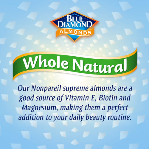 Blue Diamond whole natural raw almonds, 25 oz resealable gluten-free snack bag, pack of 1