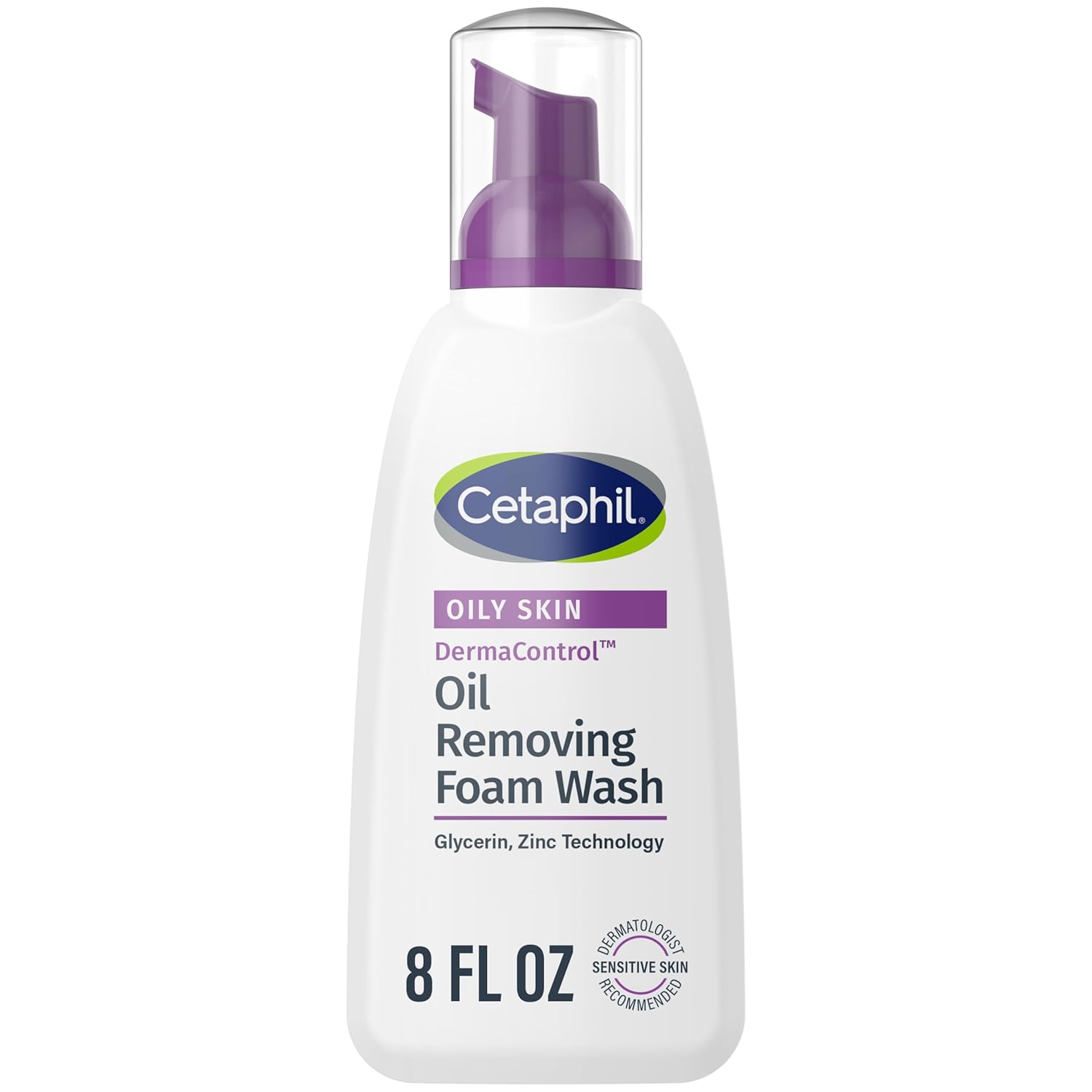 Cetaphil Pro Oil Removing Foam Wash, Foaming Facial Cleanser, Fragrance Free Formula Suitable for Sensitive Skin, 8 Fluid Ounce (Pack of 3)
