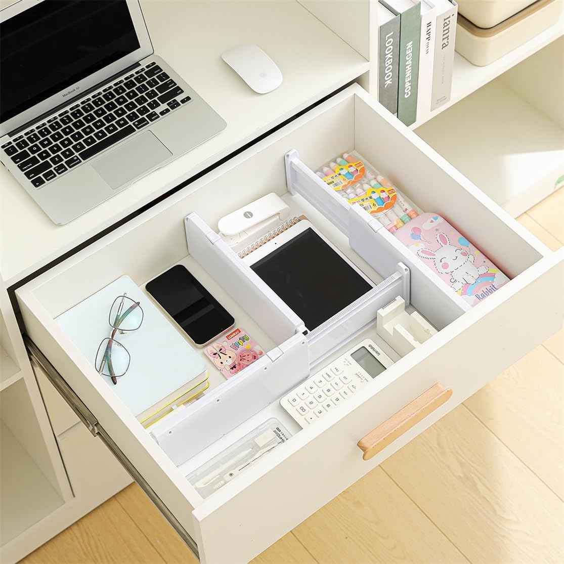 Drawer Dividers Dresser Drawer Organizer 3 Pack Adjustable Kitchen Drawers Divider Plastic Separators for Clothes Desk Office Storage