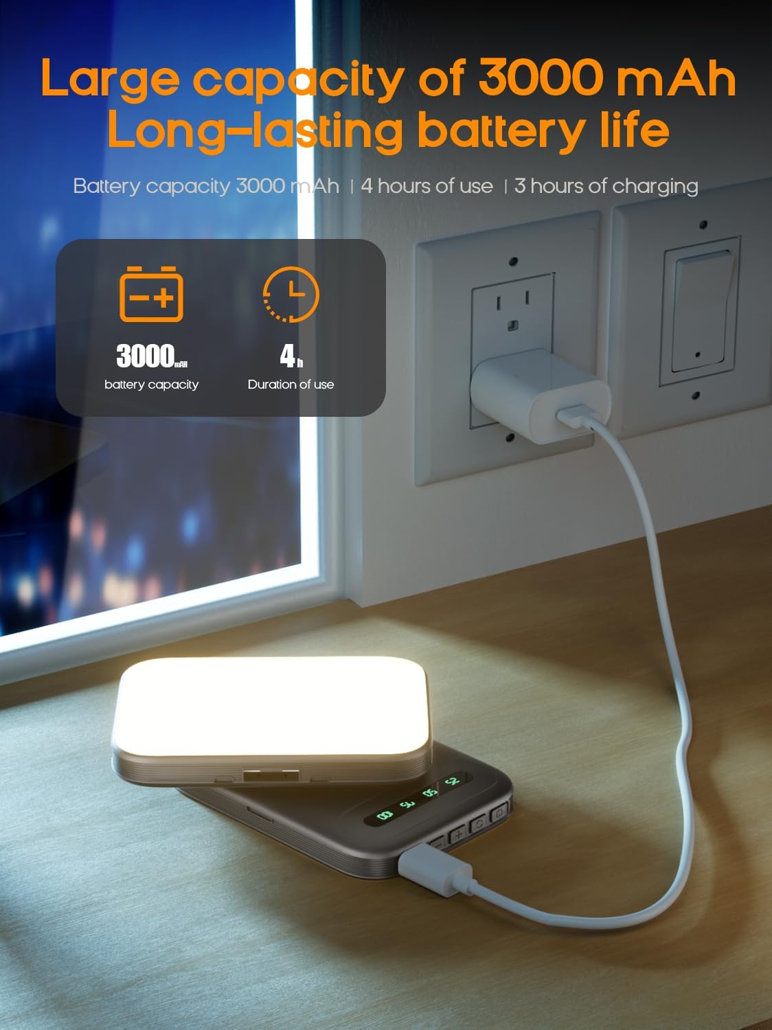 Selfie Light – Rechargeable Phone Light Clip with Digital DisTLay, 3 Light Modes & 10 Brightness Levels for TikTok, Vlog, Makeup, Zoom
