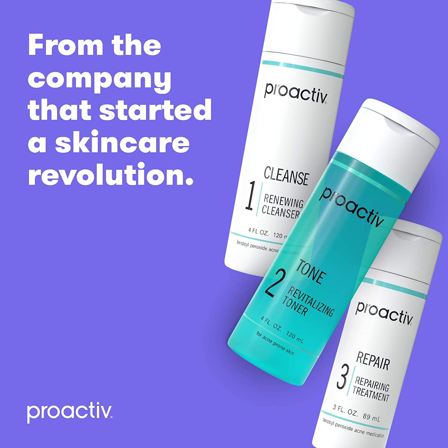 Proactiv Acne Cleanser - Benzoyl Peroxide Face Wash and Acne Treatment - Daily Facial Cleanser and Hyularonic Acid Moisturizer with Exfoliating Beads - 90 Day SupTLy, 6 Fl Oz