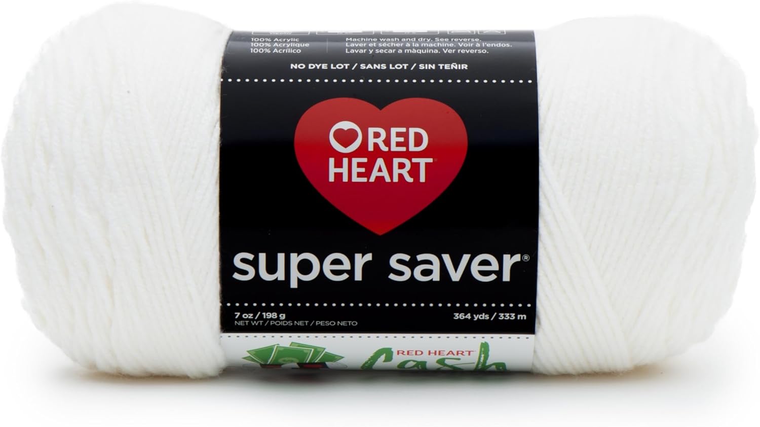 RED HEART Super Saver Yarn, White