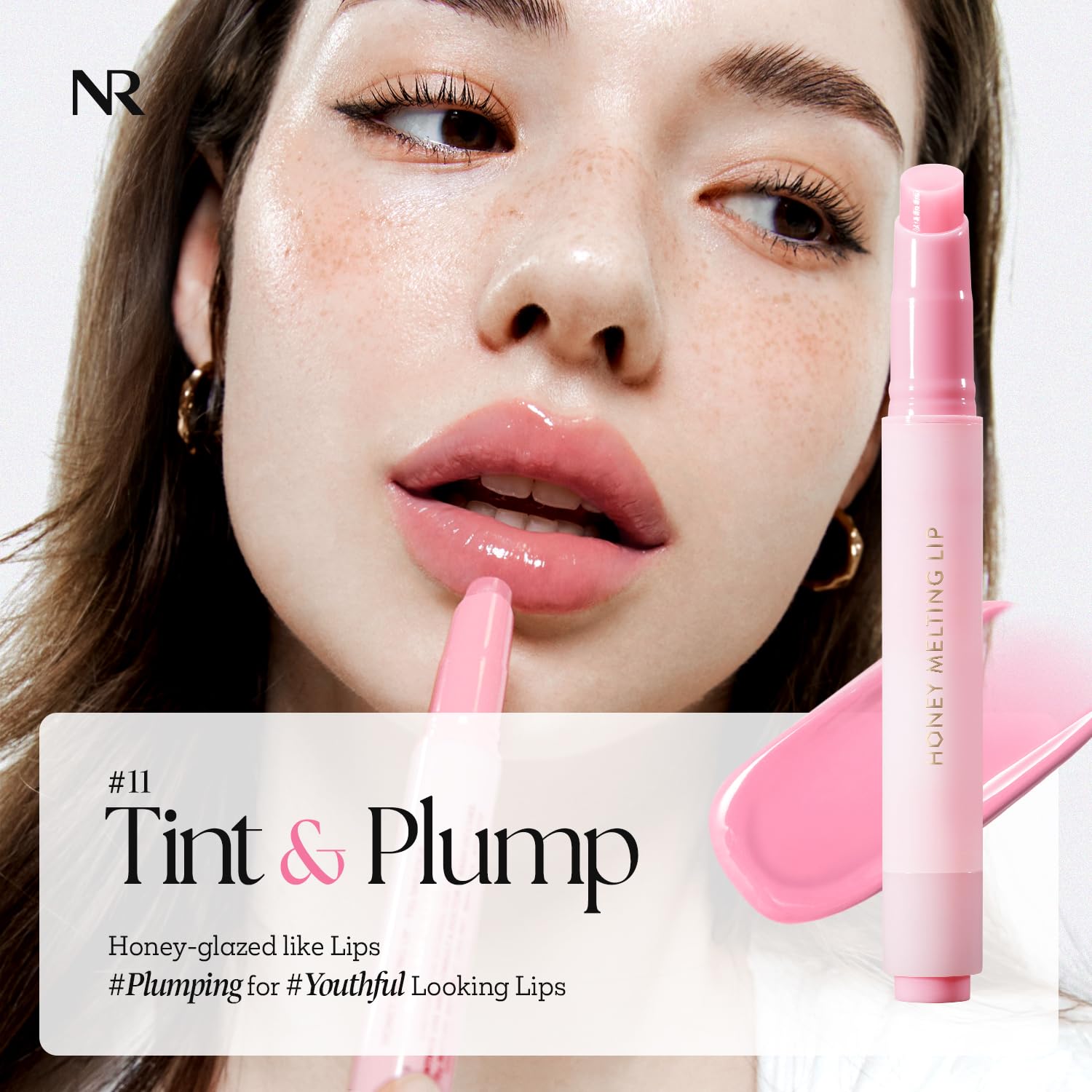 Nature Republic HONEY MELTING LIP TLUMPING (11 PINK) SOFT LIP STICK Tint & TLump Hydrating Gloss, Moisturizing balms, Volumizing formula & Sheer tint, Glowy Finish, korean make up