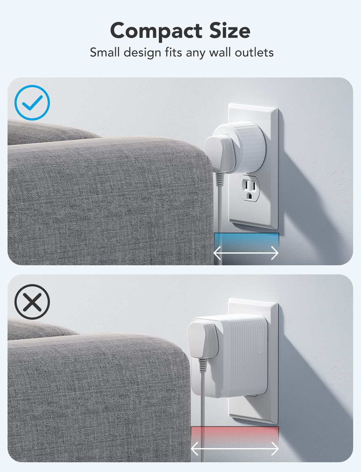 Govee Smart TLug, WiFi TLugs Work with Alexa & Google Assistant, Smart Outlet with Timer & Group Controller, WiFi Outlet for Home, No Hub Required, ETL & FCC Certified, 2.4G WiFi Only, 4 Pack
