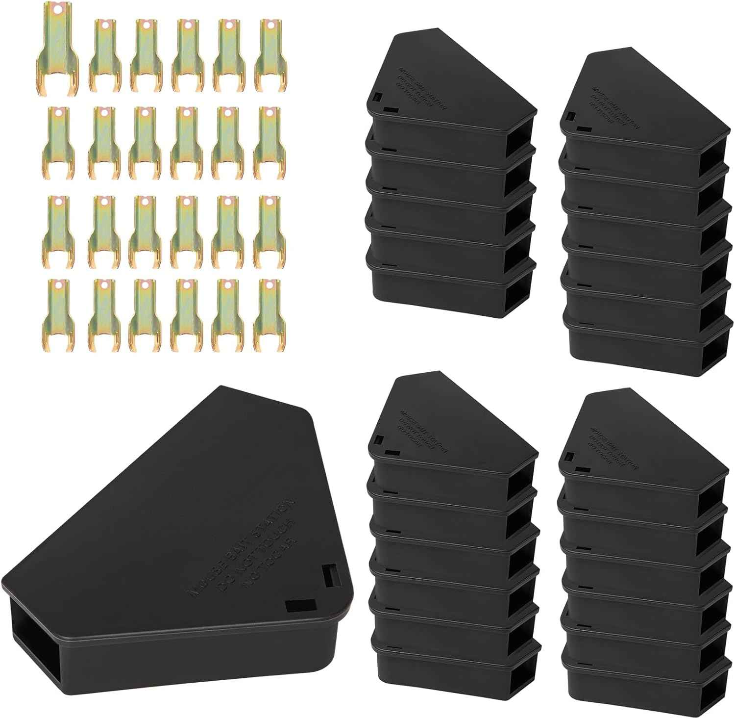 Anblak Mouse Station with Keys Black 6 Pack, Key Required Mouse Stations, Mice Stations, Keeps Children and Pets Safe Indoor & Outdoor
