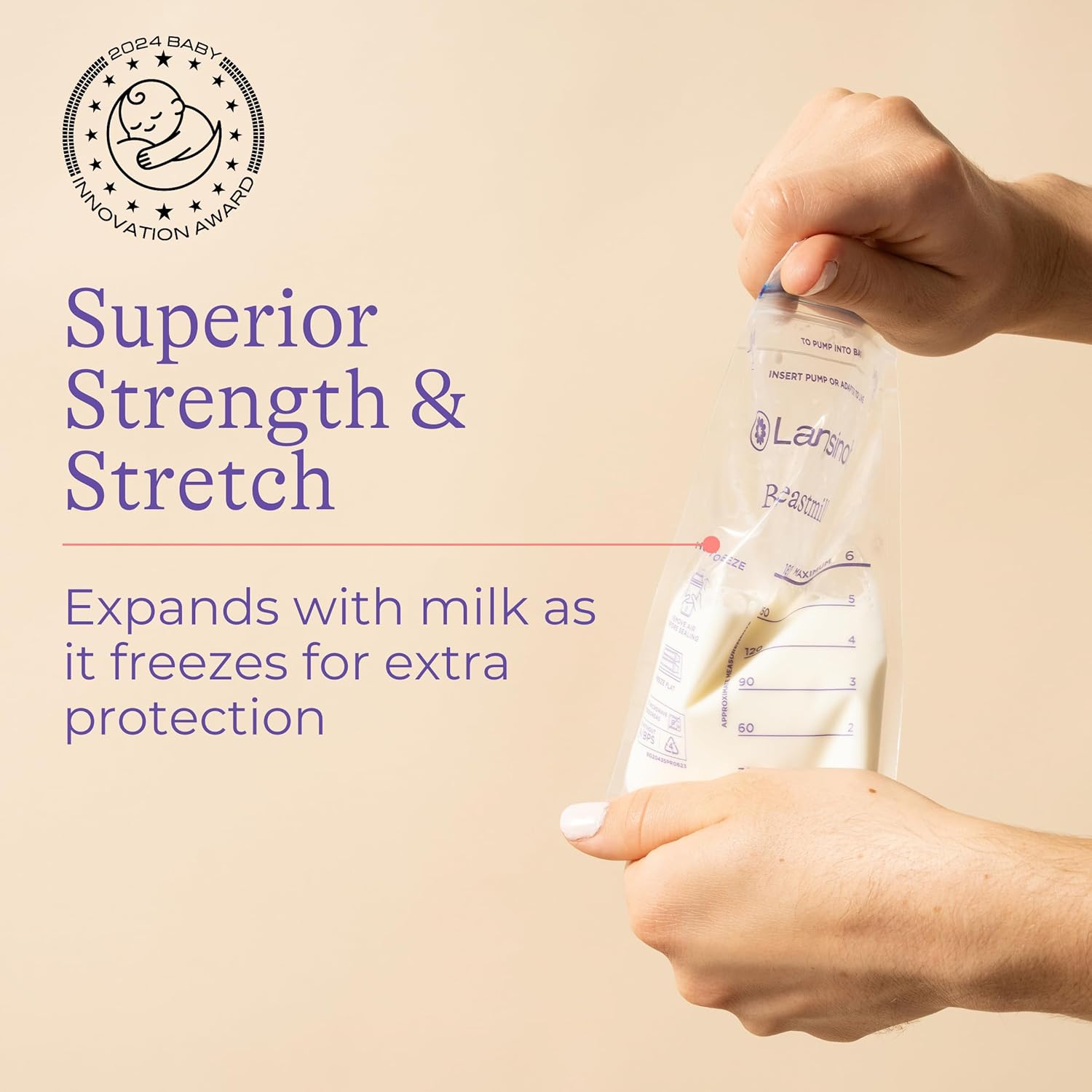 Lansinoh Breastmilk Storage Bags, 200 Count Value Pack, Baby Essentials, Leak-Proof, Fast Freeze & Thaw Breast Milk Bags for Baby Bottle Feeding, Strength & Stretch, 6 Ounce