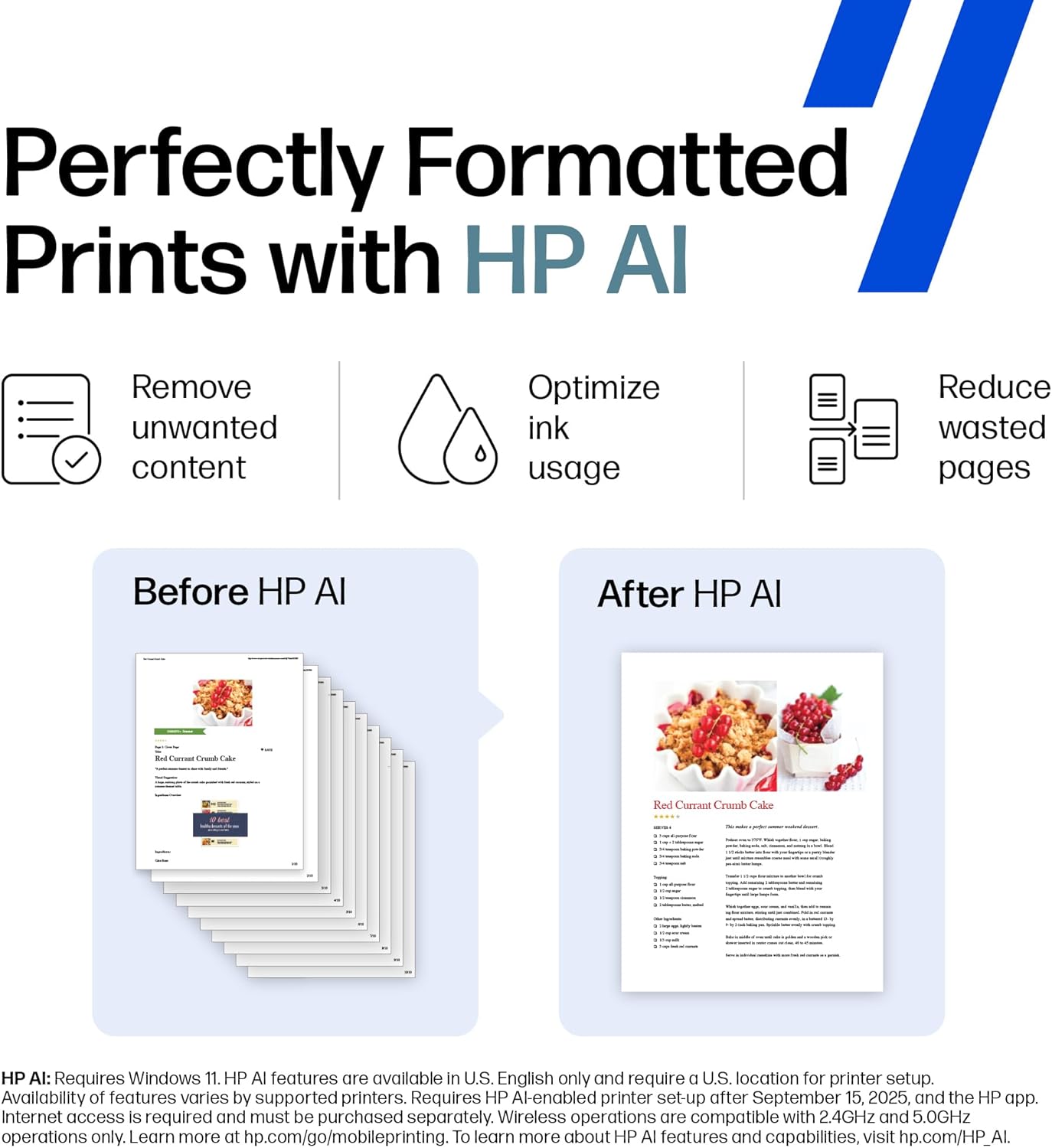 HP OfficeJet Pro 8125e Wireless All-in-One Color Inkjet Printer, Print, scan, Copy, ADF, DuTLex Printing Best-for-Home Office, 3 Month Instant Ink Trial Included, AI-Enabled (405T6A)