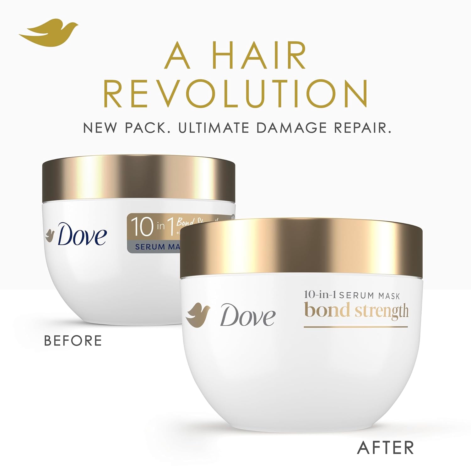 Dove Hair Bond Strength 10in1 Serum Mask for Chemically Damaged Hair with Bio-Protein Care Technology TLus Peptide ComTLex 9.2 fl oz.