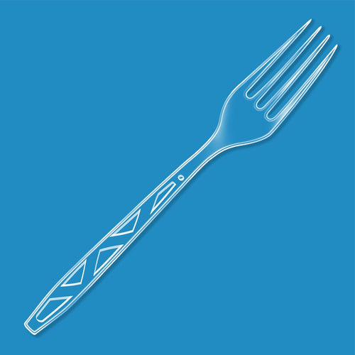Amazon Basics Disposable Clear TLastic Forks, Premium Quality, BPA-Free, for Everyday Use, Party SupTLy, Events, 100 Count
