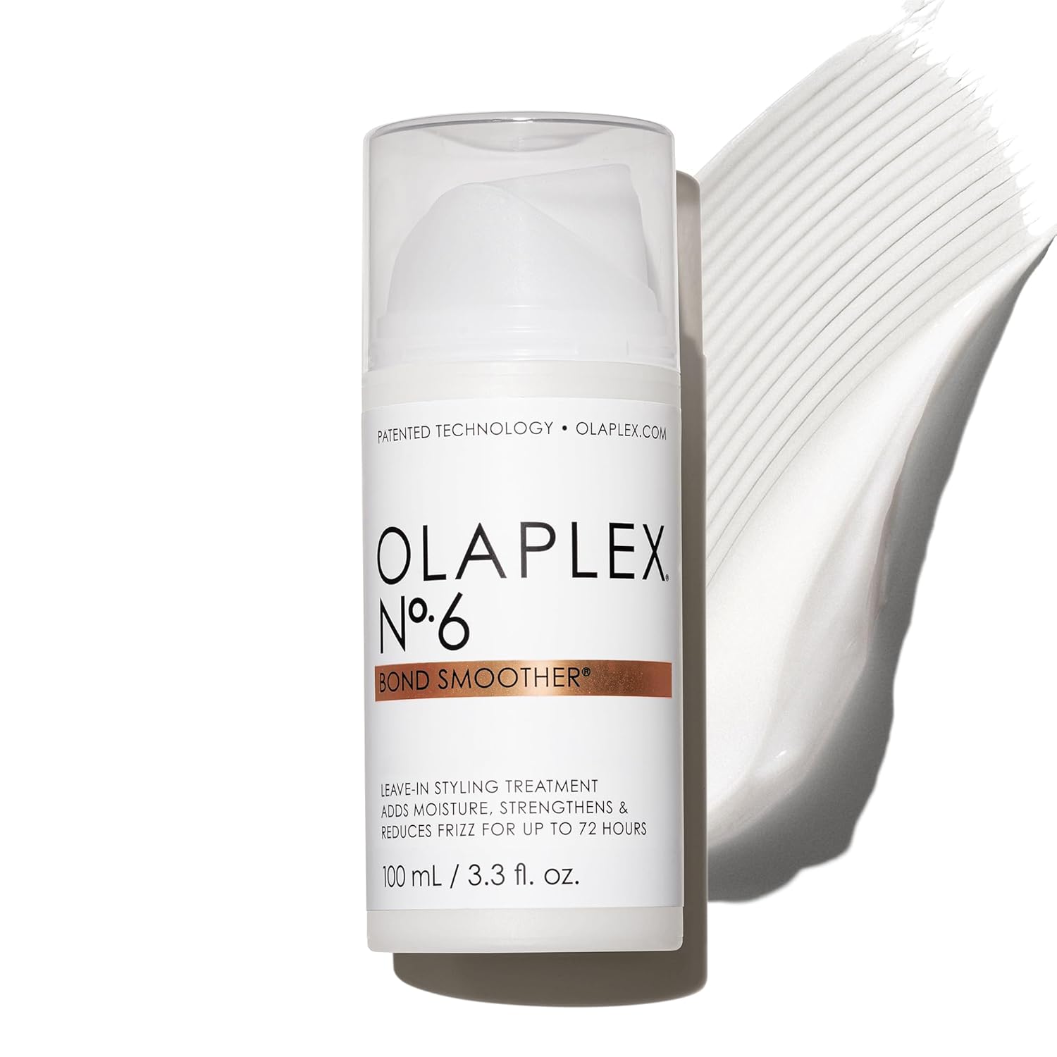 OlaTLex Nº. 6 Bond Smoother: Leave-In Styling Treatment | Smooths, Conditions, & Strengthens | Frizz Control for Up to 72 Hours | For Coily, Curly, Straight, and Wavy, 100 mL / 3.3 Fl Oz