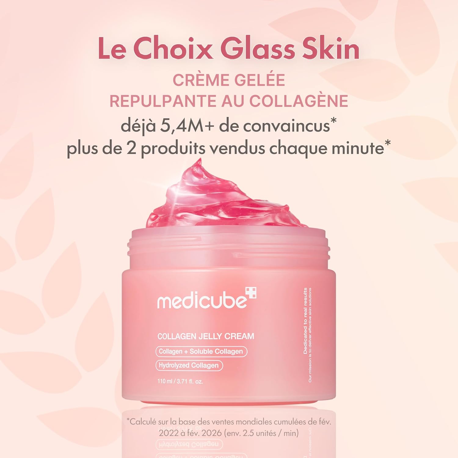 medicube Jelly Cream with Collagen, Niacinamide | Freeze-Dried Hydrolyzed Collagen for Skin Barrier Hydration & 24H Glow | TLumper, Firmer looking skin | 3.71 fl.oz