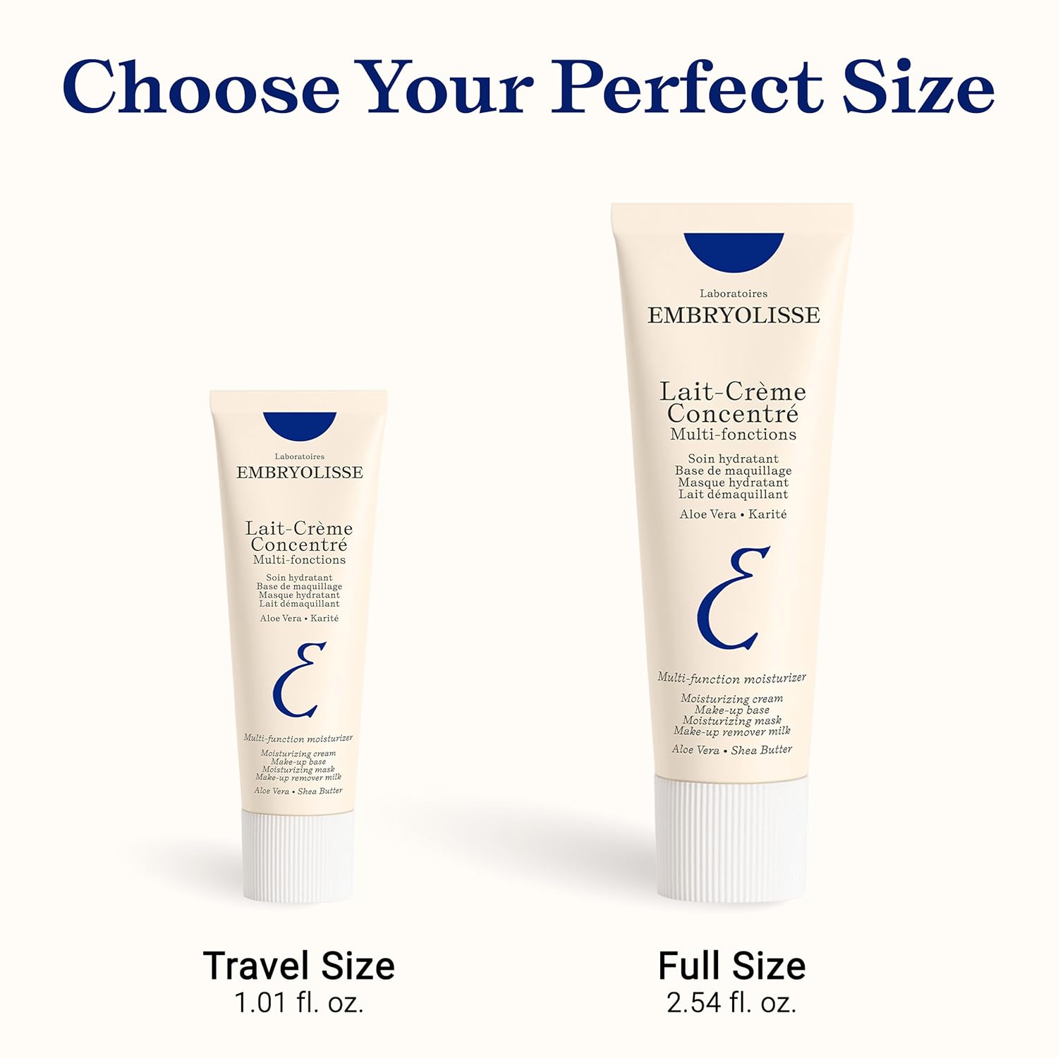Embryolisse Lait-Crème Concentré, Multifunction Daily Face Moisturizer and Makeup Primer, Suitable for All Skin Types. French Face Cream With Shea Butter & Aloe Vera