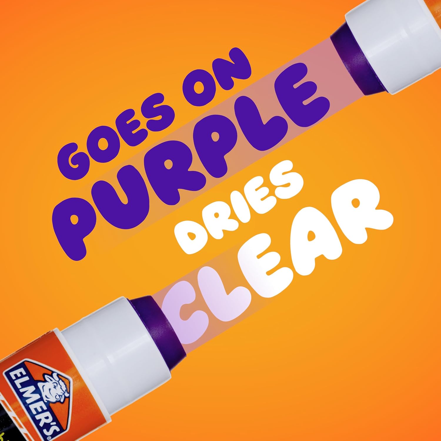Elmer's Disappearing PurTLe School Glue Sticks, Washable, 22 Grams, 3 Count - Poster, Vision Board, Back to School SupTLies, #1 Teacher Brand