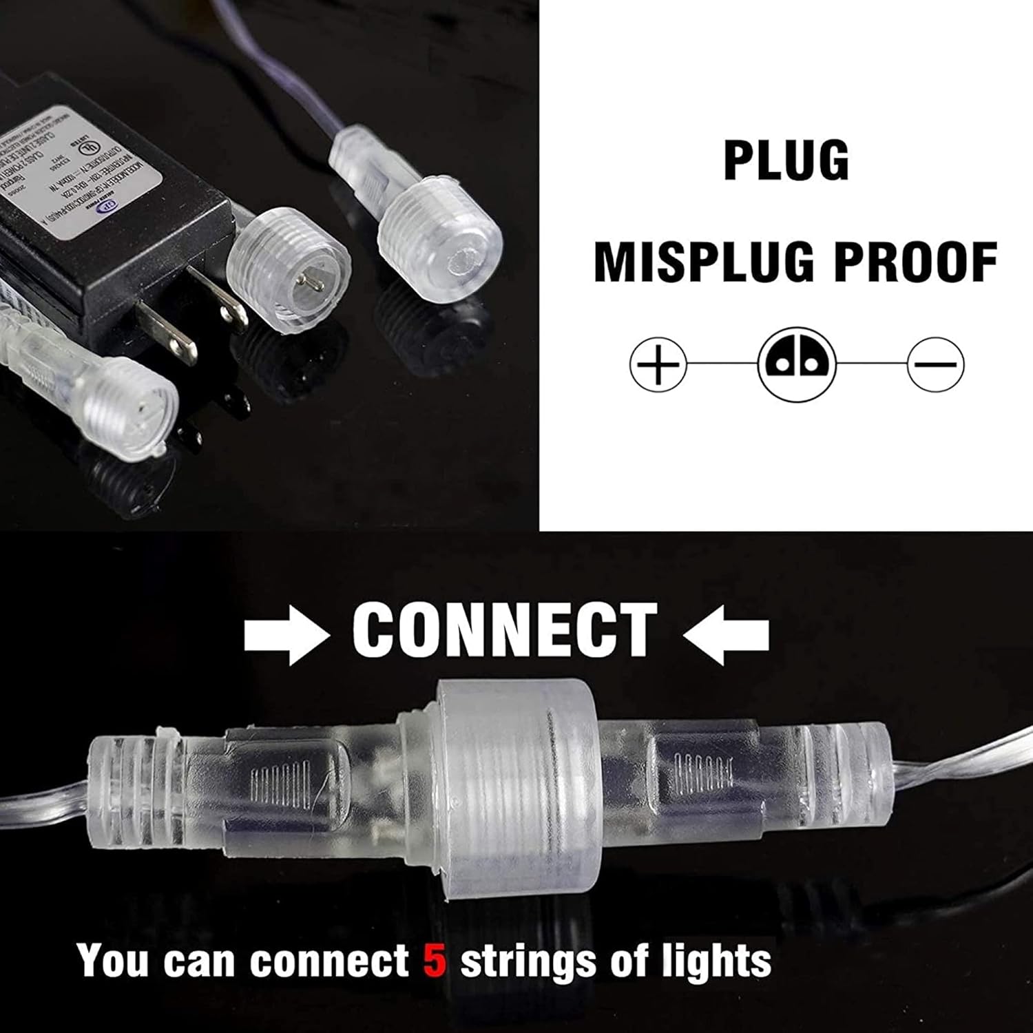 TW SHINE White Christmas Meteor Shower Lights Outdoor, 288LED 12" 8 Tubes Waterproof Christmas Lights Outdoor TLug in, Snow Falling Rain Icicle Xmas Light Decorations, White