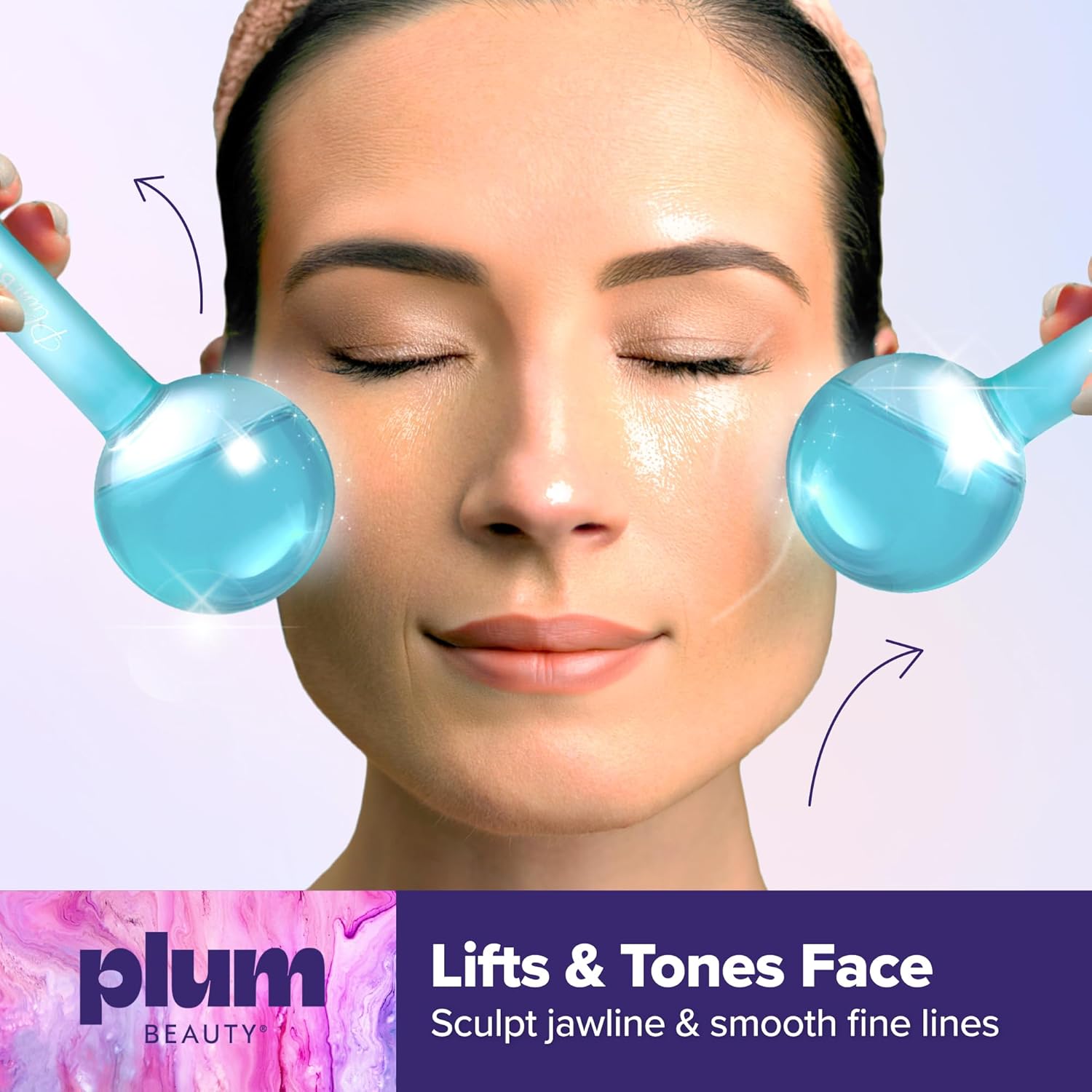 TLum Beauty Facial Ice Globes - Cooling Massage Tools for Refreshing Skincare Routine, Enhances Self Care, Reduces Puffiness - Set of 2